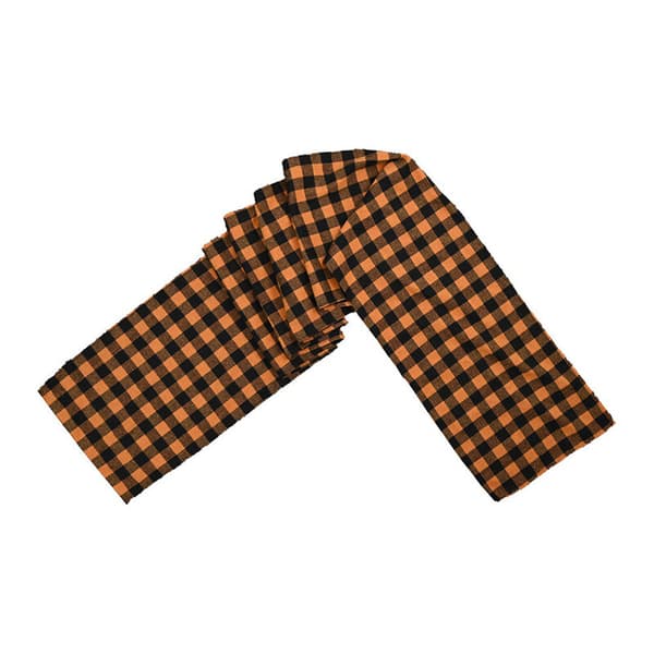 Julerød Buffalo Plaid bordløper for familiemiddager Polyester Bomull (12 X 106 tommer, serverer 8-10)