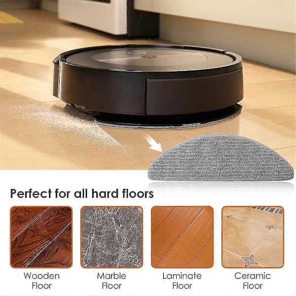 10 Pcs Mop Pads for iRobot Roomba Combo I5, I5+, J5, J5+ Robot Vacuum Cleaner Microfiber Washable Reusable