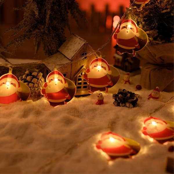 1,5 m 10 LED-lampor Santa Claus String Light Dekorativ - Tomten Vit white