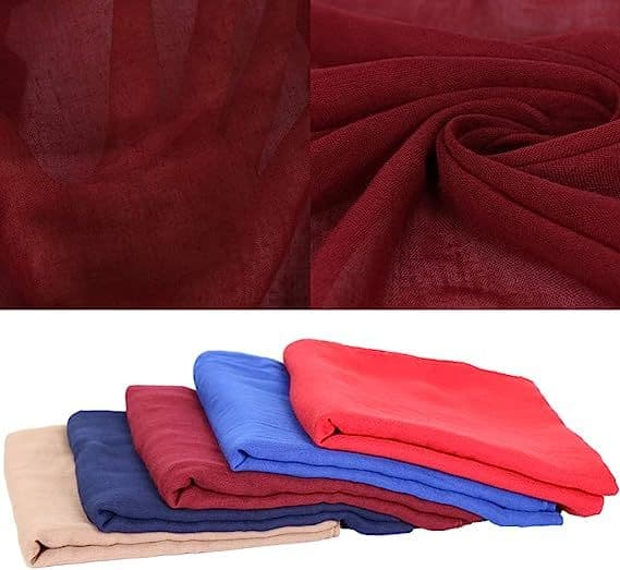 Röd bomullsscarf enfärgad stor dam sheersjal wraps för kvällsparty