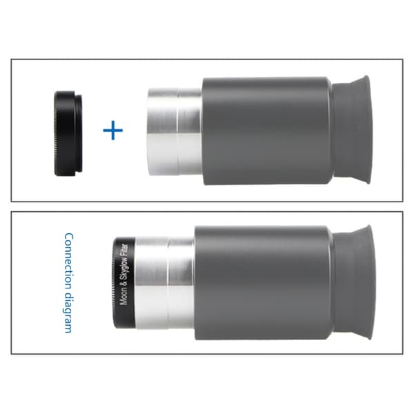 Telescope Neutral Density Moon Filter 1.25 inch with Metal Frame Optical Glass