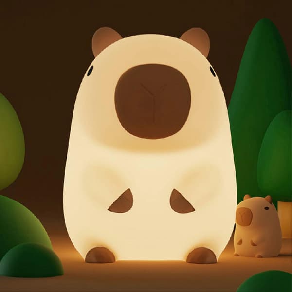 Sød Capybara Natlampe USB Genopladelig Capybara Natlampe Gaver til Piger Drenge Kvinder Mænd Engelsk Version English Version