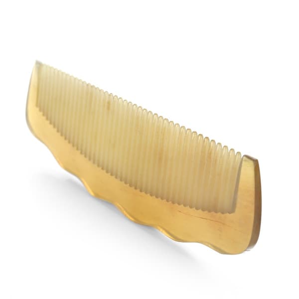 Wavy Premium Quality 100% Handmade Anti Static Natural Sheep Horn Comb Professional Detangling Massage Comb