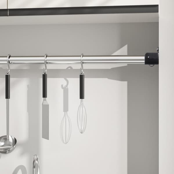 4pcs Wardrobe Rod Flange Sockets Shower Curtain Rod Bracket Iron Solid Color Design Classic Reliable Easy to Install
