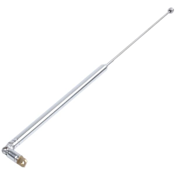 2x Telescopic AM FM Radio Antenna in Metal, 7 Sections, 75 cm Long, Silver