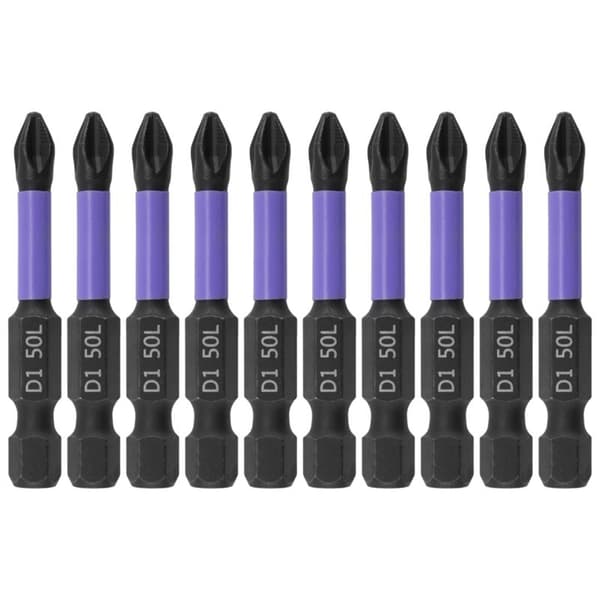 PH2 Magnetic Cross Head Screwdriver, Impact Driver, 50mm Drill Screw, Non-slip Electric Screwdriver, Power Tool