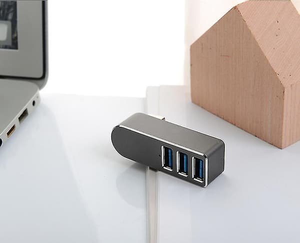 3-ports USB 3.0 Hub 270 Roterbar til USB 3.0 Kompatible Enheder SXQ
