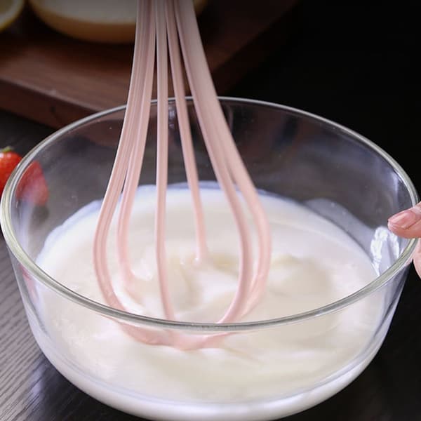 Smart Tool Silicone Whisk Durable Practical Heat Resistant Pink KLB