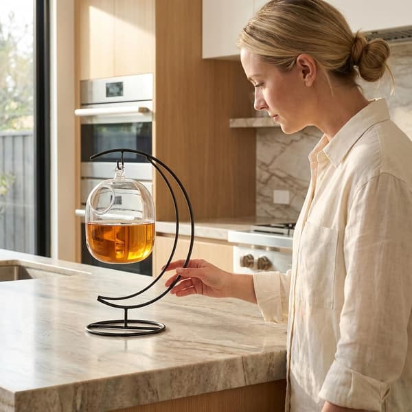 Hanging Wine Glass, Thick Iron, Black Table Decoration for Parties