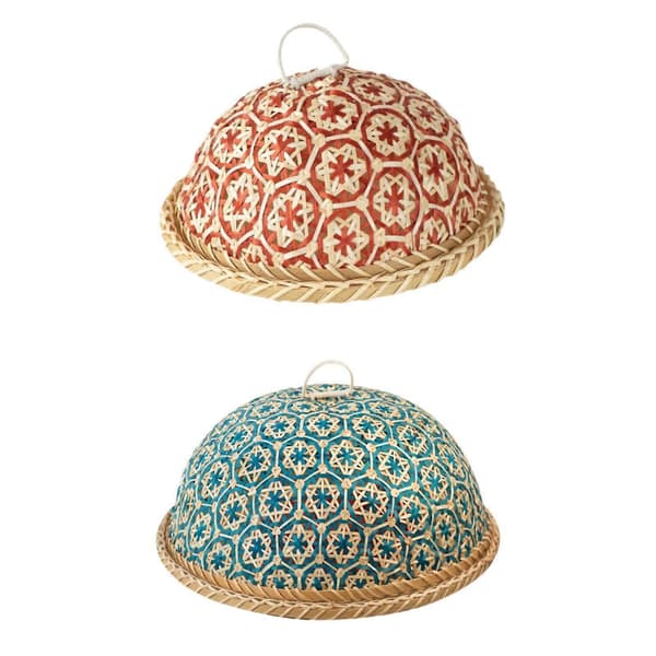 Food Cover Set Serving Dish Cover Food Protector with Handle Trendy Kitchen
