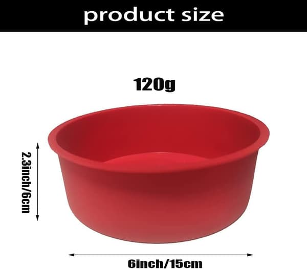 2 stk. 6 tommer kageforme til bagning, silikoneforme runde kageforme bageforme non-stick hurtig frigørelse egnet bageplade til muffins buddinger brød 6 tommer 6 inch