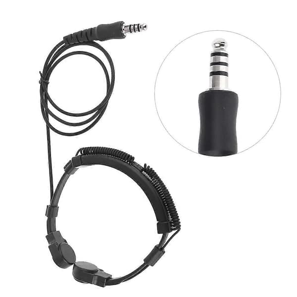 Teleskopiskt kraftigt taktiskt halsvibrationsmikrofonheadset