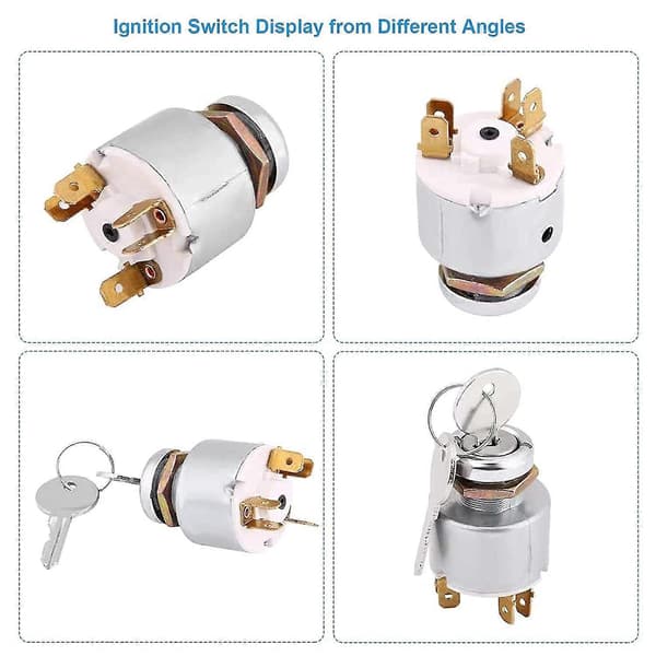 12V Ignition Switch Universal Engine Start Switch Ignition Lock Car Ignition Coil With 2 Keys For Car Motorcycle Boat