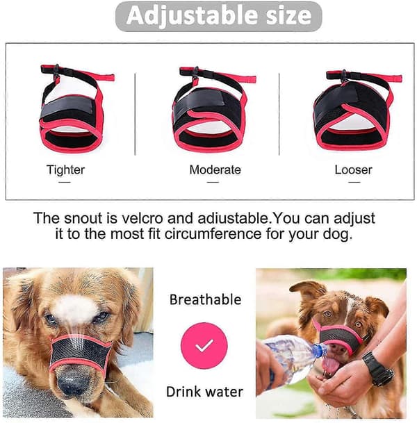 Chihuahua Muzzle, Dog Muzzle, Fabric Muzzle with Adjustable Buckle, Breathable, Prevents Biting, Chewing and Barking.