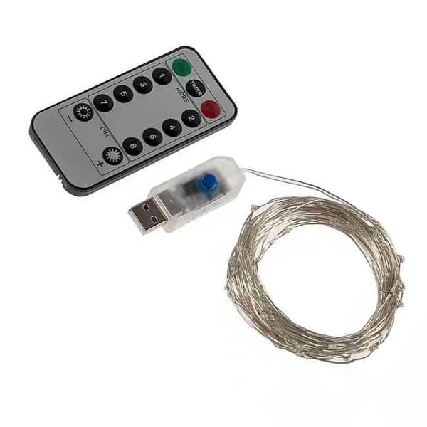 Indoor Light String 75ft Length Remote Control 8 Lights KLB