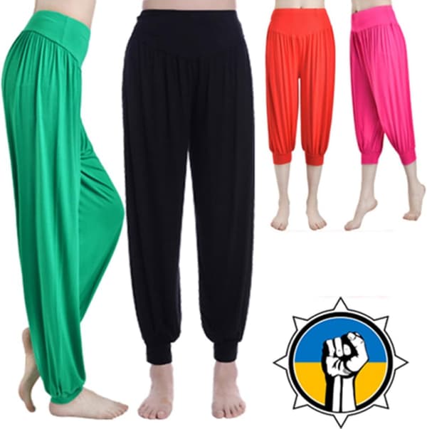Yogabukser for kvinner Løse bukser 2 l Bomull for trening