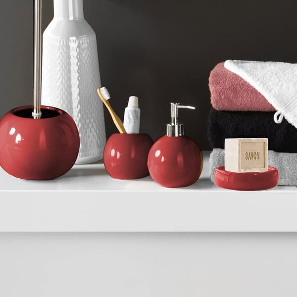 Sæbedispenser (Diameter 9,7 x 16 cm) Hindbær, Ensfarvet Keramik