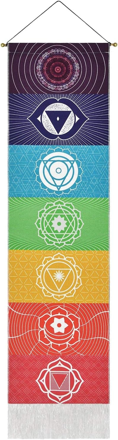 1 st väggbonad, yogameditation, flerfärgad gobeläng, psykedelisk