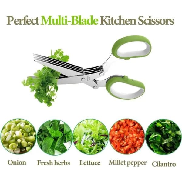 Stainless Steel Herb Scissors for Cutting Herbs, Kitchen Utensil