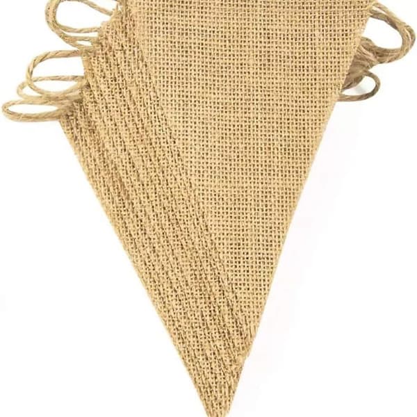 Vimpler af stof og linned, trekantede dekorative flag