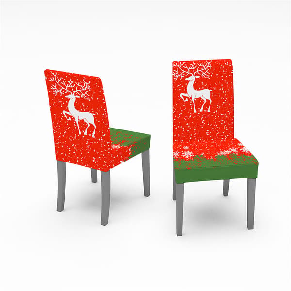Julmatstolstrekk Sett med 2, Stretch Xmas Parsons