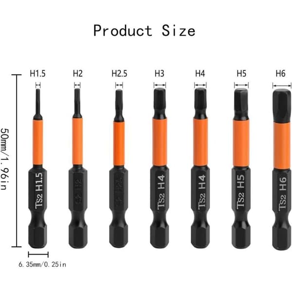 Torx Magnetic Screwdriver Bit, Powerful Magnetic Screwdriver Bit, 50mm Long Screwdriver Bit, Torx Screwdriver Set
