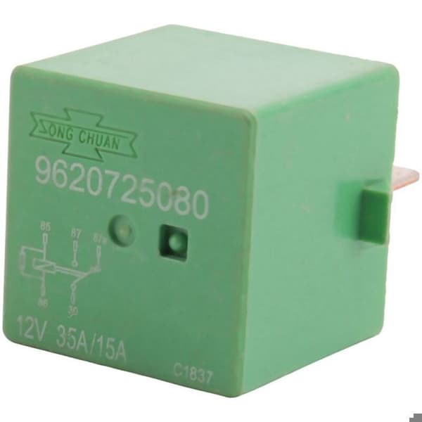2X 12V 35A 5-bens køleventilatorrelæ grøn 6547TX til 206 207 306 307 406 407 807 PZCC