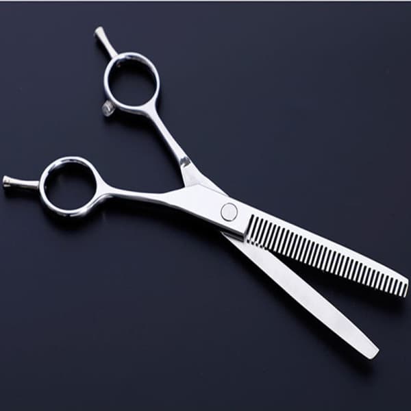 Dog Scissor Set with Trimming Scissors, Thinning Scissors, Curved Scissors and Comb Silver