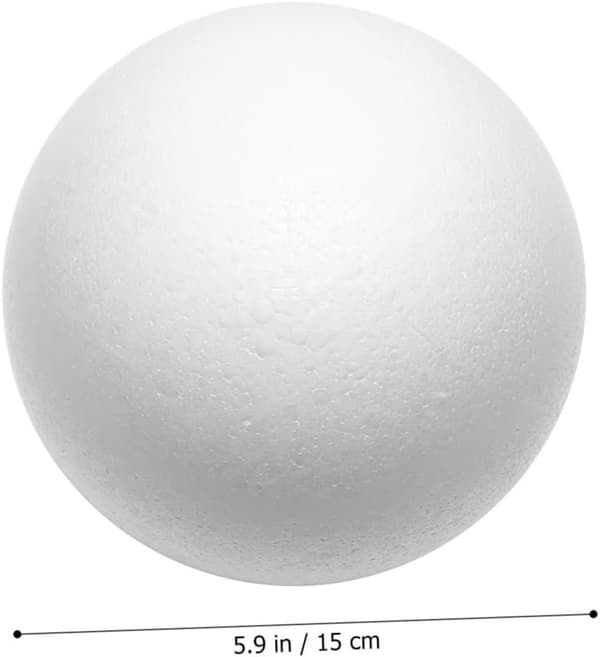 DIY 15 cm hul hvid skumkugle til håndværk, bryllupsdekorationer