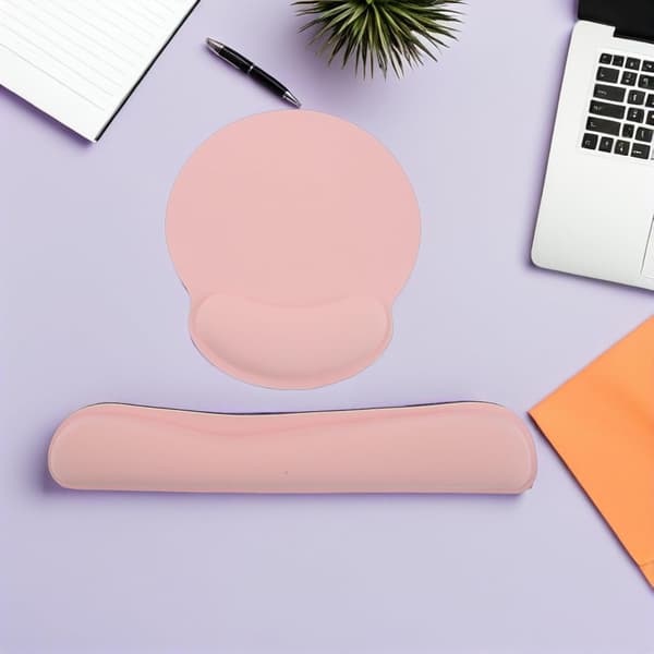 Musemåtte og håndledsstøtte til tastatur i memoryskum Ergonomiske kontor- og laptopunderlag