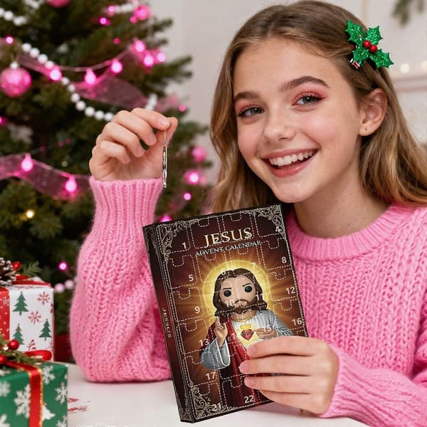 Jesus 24 dagar julkalender överraskningssamlarobjekt festdekoration (FMY)