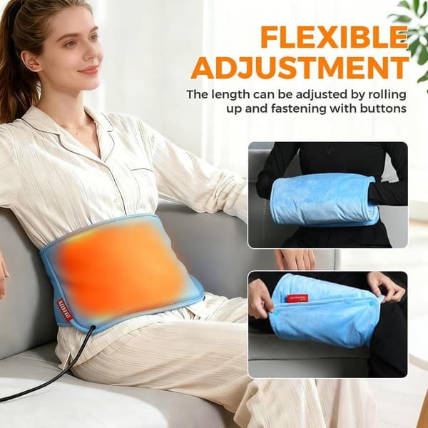 Electric Heating Pad with 5 Temperatures – Adjustable for Back, Neck and Shoulders, Graphene Heating 60x30cm