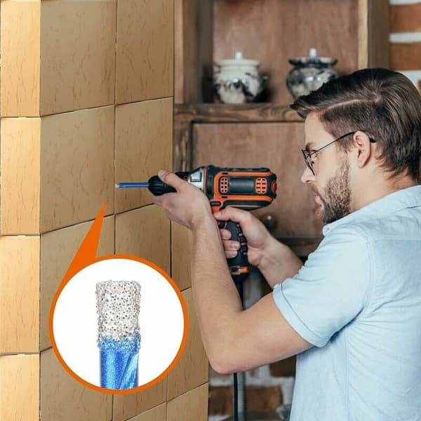 Diamond Drill Bit, Diamond Drill Bit for Tiles, Porcelain Stoneware Tile Drill Bit, with 5,6,8,10,12 mm, Metal Drill Bit for 6 mm Tiles, Tile Drill Bit for Cer
