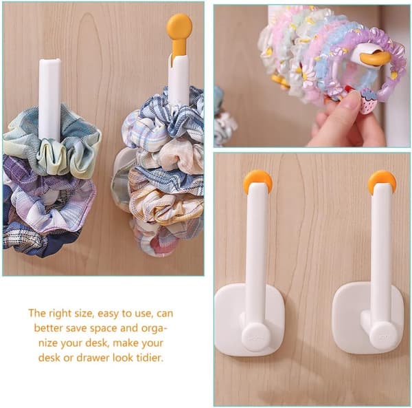 2 st hängande scrunchie-hållare väggmonterad Orange gul Orange yellow