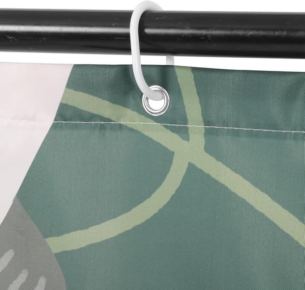 Vanntett dusjforheng i polyester, gjenbrukbart og elegant baderomsdusjforheng