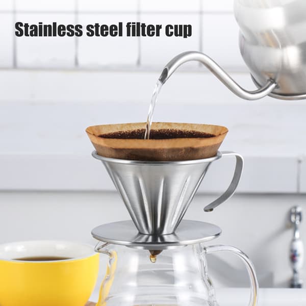 Stainless Steel Coffee Filter, Reusable Coffee Dripper, Coffee Filter Holder