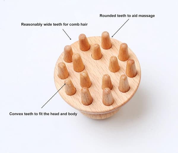 Svampeformet træbehandlingsværktøj, Gua Sha-massager til hele kroppen til mænd og kvinder