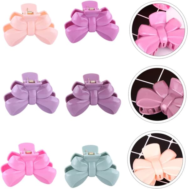 Trendiga stora rosett-puffhårklämmor, set om 6 hårklämmor, perfekta för styling