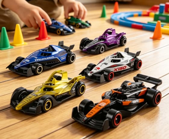 Alloy Formel Racerbil Sæt, Mini Trykstøbte F1 Racerbiler, Træk Tilbage Legetøjsbiler til Børn 3+