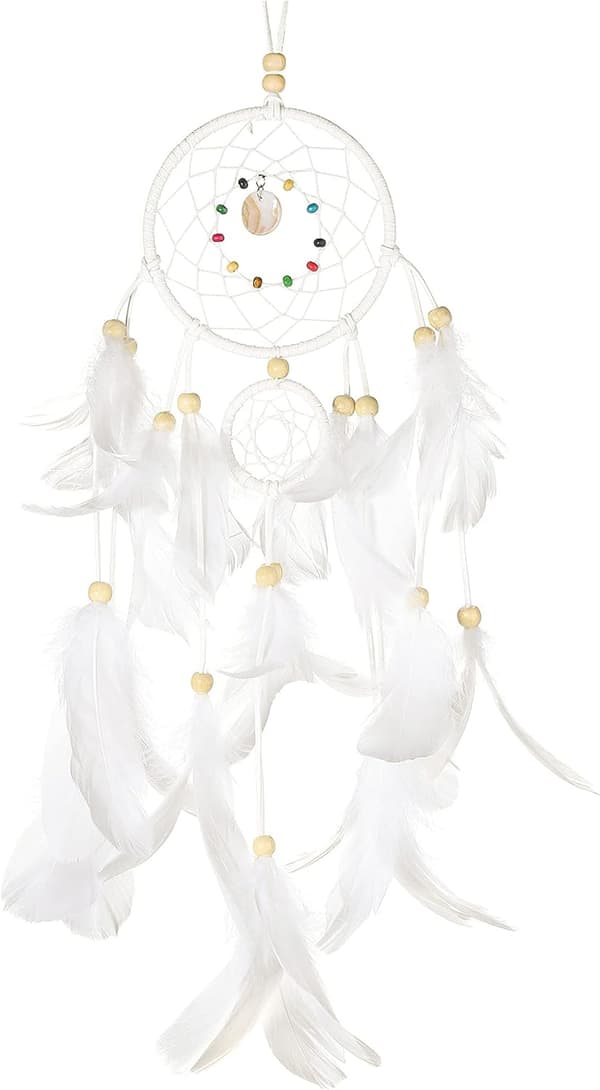 Fjærdreamcatcher Skjell Drømmefanger Nyhet Ornamenter C