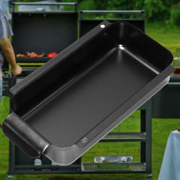 Grill Dryppebrett, Svart Fett Samlebrett Tilbehør i Stål for de Fleste Gassgriller