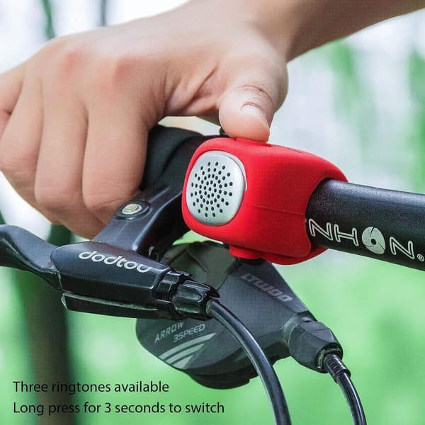 Cykelklocka 90dB Elektrisk Cykelklocka Horn Hög Cykel Röd KLB
