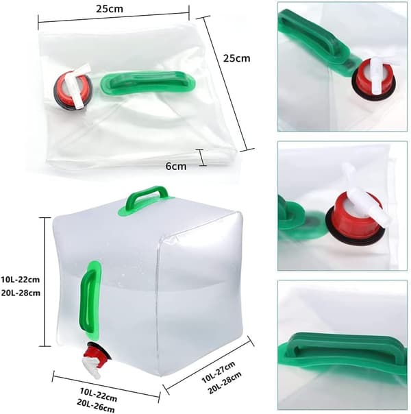1-delt sammenleggbar vannflaske, bærbar sammenleggbar PVC-vanntank, La