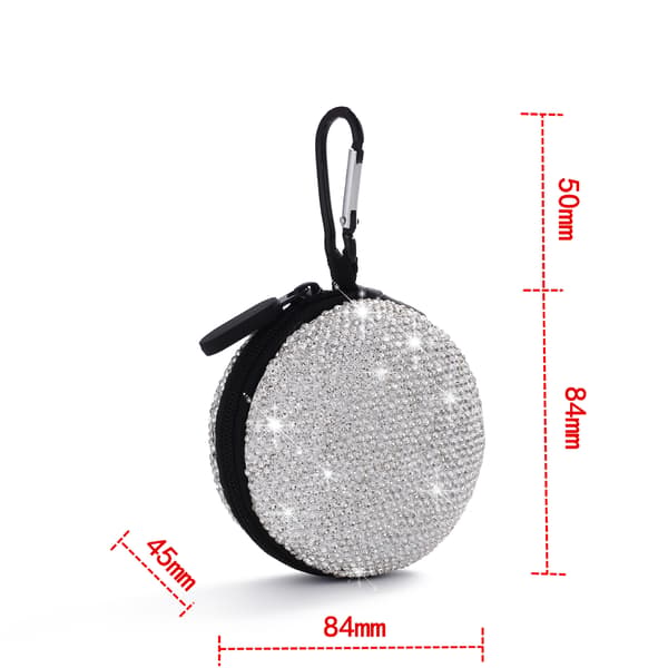 Hodetelefonveske Ørepropper Små Bærevesker Bling Rhinestone Krystall