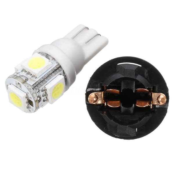10x T10 White 5050 194 LED Bulbs Dashboard Lighting with Socket