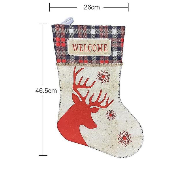 2 stk Julepynt Julegavetilbehør Julestrømper Julegaveposer Godteposer Gi