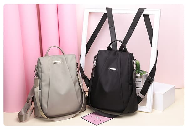 Shoulder Bag Casual Oxford Cloth Women's Travel Backpack - Black
