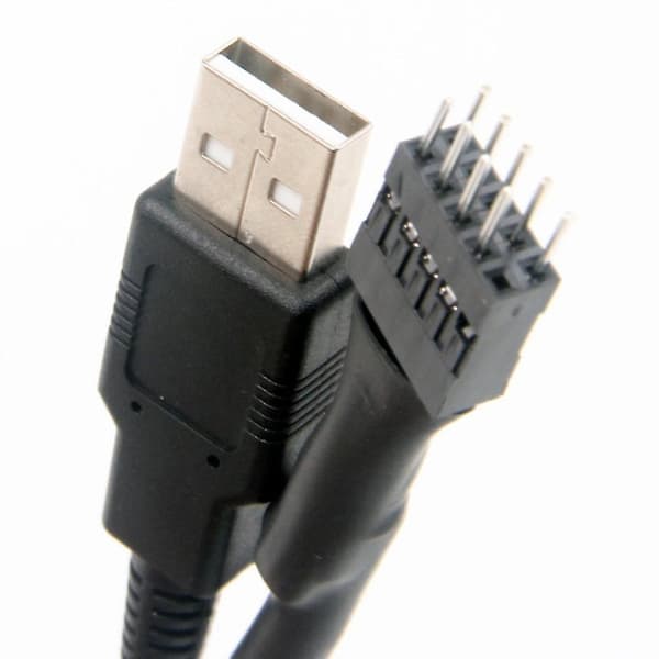9-pin han til ekstern USB A han PC Bundkort Intern Dataforlængerkabel 20cm