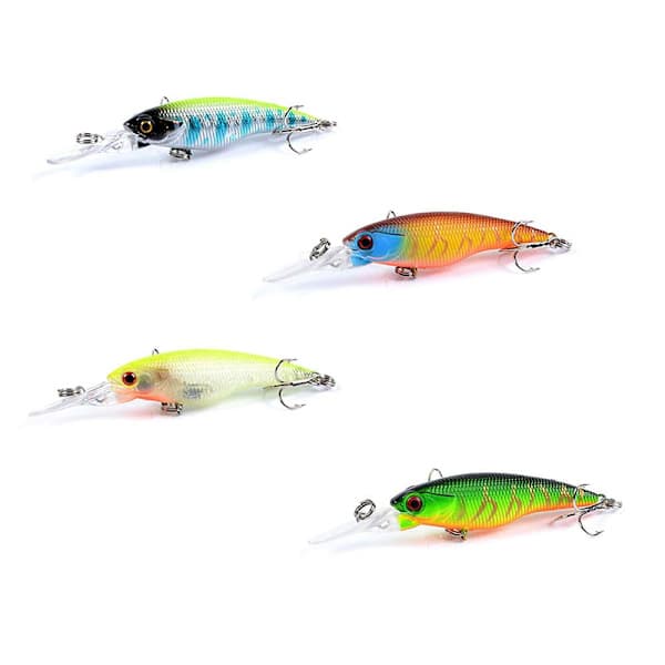 4-pak Wobblers Medium 80 mm - Blandede farver Blå