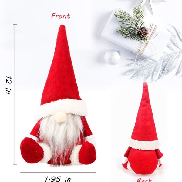 Jultomte plyschdekorationer, handgjorda svenska tomte KLB